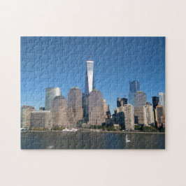 Manhattan Skyline Freedom Tower Hudson River NYC Puzzle