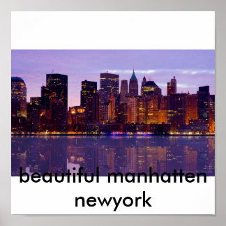 Manhattan Skyline, schönes Haus Newyork Poster