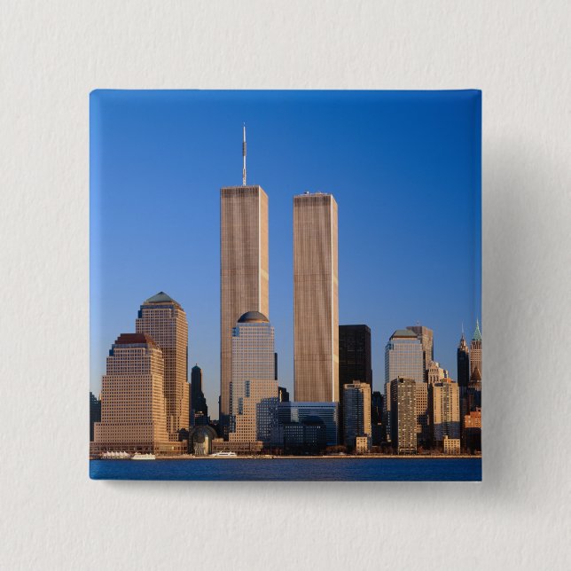 Manhattan Skyline und Hudson River, New York, 2 Button (Vorderseite)