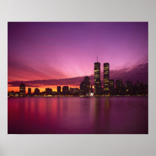Manhattan Skyline und Hudson River, New York, 2 Poster