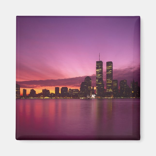 Manhattan Skyline und Hudson River, New York, Magnet (Vorne)