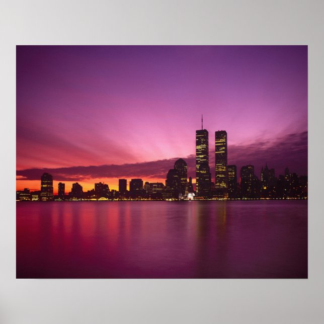 Manhattan Skyline und Hudson River, New York, Poster (Vorne)