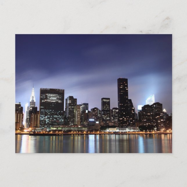 Manhattan Skyline View From East River, NYC Postkarte (Vorderseite)
