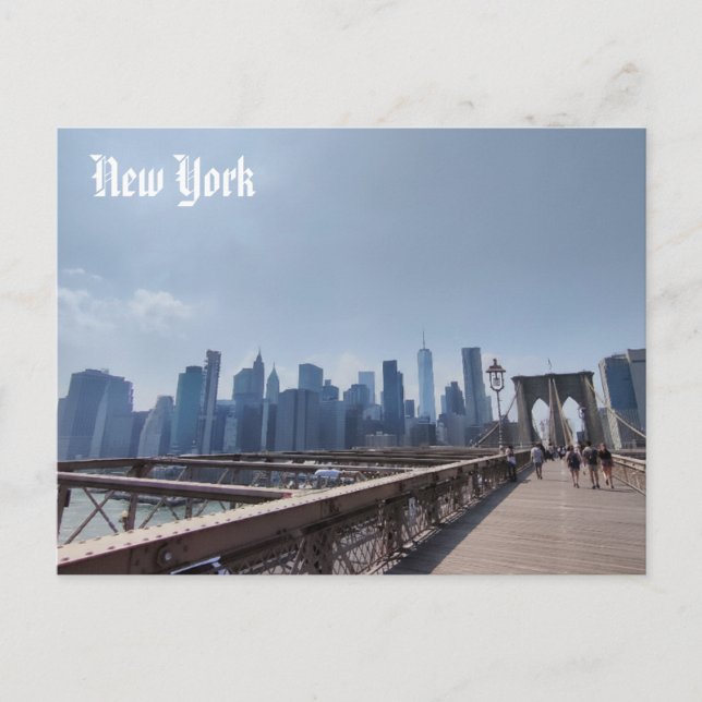 Manhattan View from Brooklyn postcard New York Postkarte (Vorderseite)