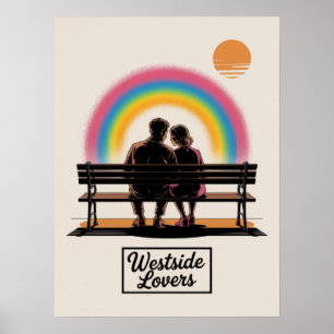 Manhattan West Side Verliebte Riverside Park Sonne Poster