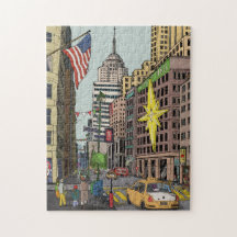Manhattan Winter New York Weihnachts-Illustration