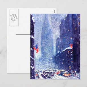 Manhattan Winter Scene.Fine Art Christmas Feiertagspostkarte