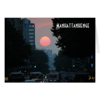 Manhattanhenge: Einstellung der pinkish orange