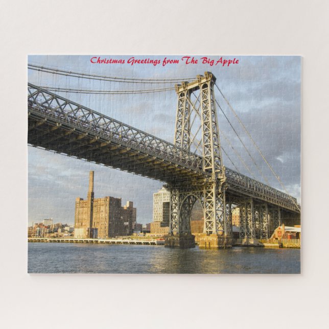 Manhatten Bridge New York.Christmas Greetings Puzzle (Horizontal)