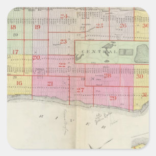 Manhatten, New York 10 Quadratischer Aufkleber