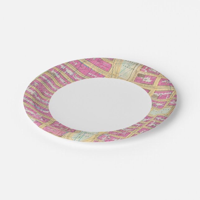 Manhatten, New York 12 Pappteller (Schrägansicht)