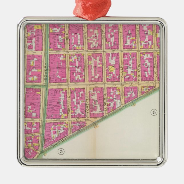 Manhatten, New York 20 Silbernes Ornament (Vorne)