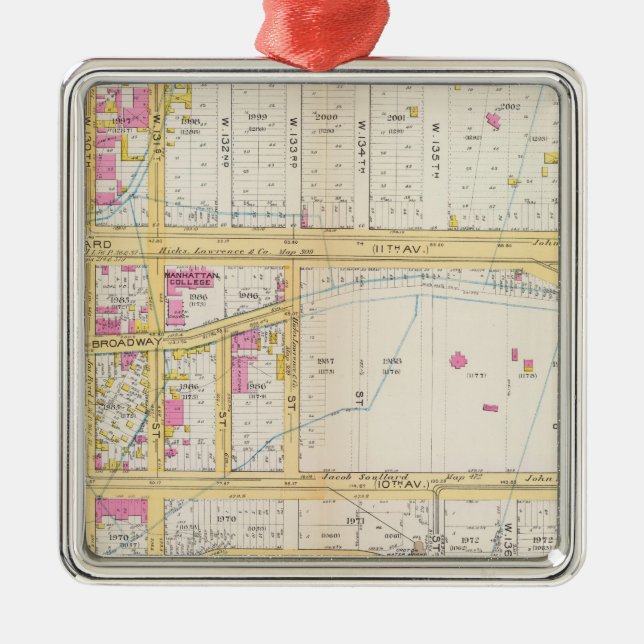 Manhatten, New York 6 Ornament Aus Metall (Vorne)