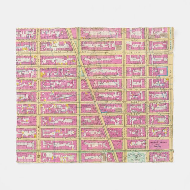 Manhatten, New York 7 Fleecedecke (Vorderseite (Horizontal))