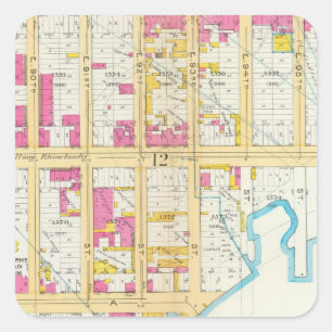 Manhatten, New York 8 Quadratischer Aufkleber