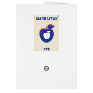 Manhatten NYC Vintag "Big Apple" Travel Poster