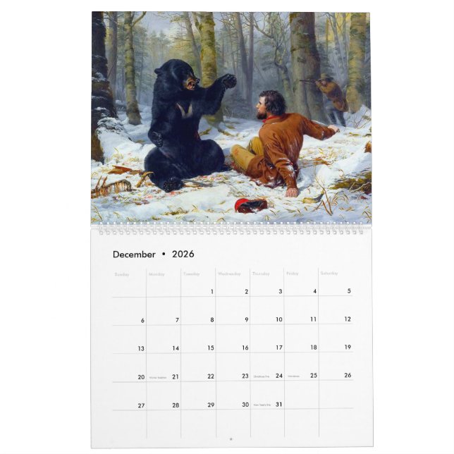 ManHöhle Jagd Natur Wilderness Sport Kalender (Dez 2026)