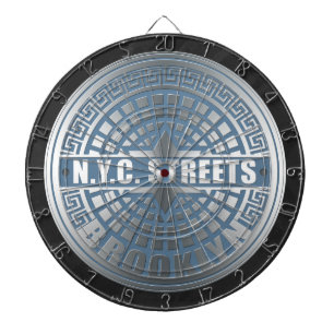 Manhole Cover Brooklyn Blue Dartscheibe