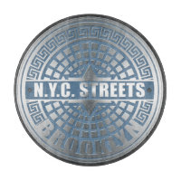 Manhole Cover Brooklyn Blue
