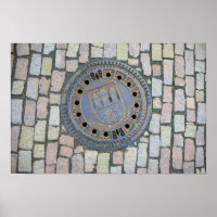 Manhole Cover, Prager Burg, Tschechische Republik