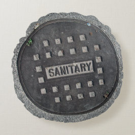 Manhole Cover Rundpilz Rundes Kissen