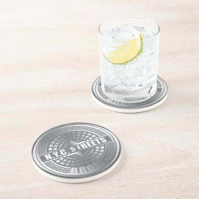 Manhole Covers Bronx Getränkeuntersetzer (Seite)