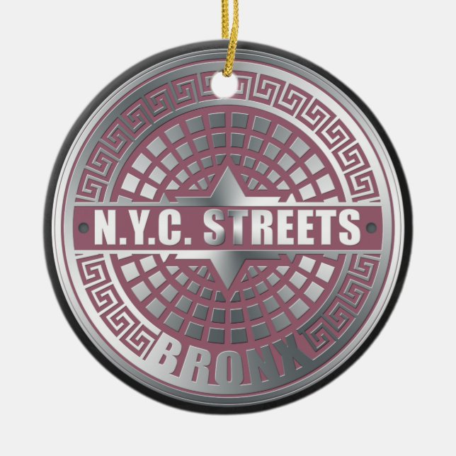 Manhole Covers Bronx Keramikornament (Vorne)