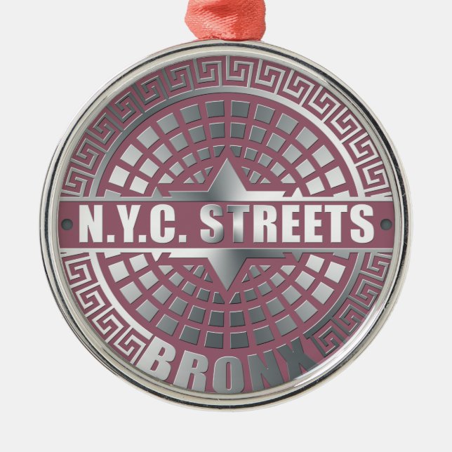 Manhole Covers Bronx Ornament Aus Metall (Vorne)