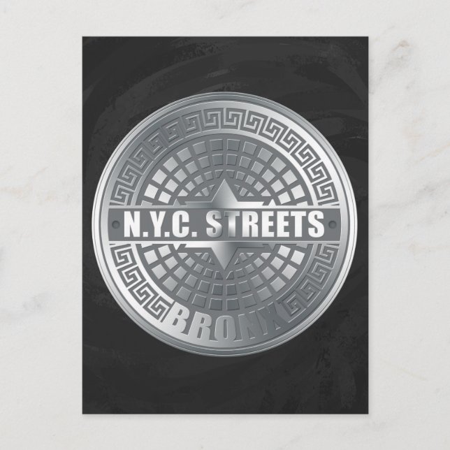Manhole Covers Bronx Postkarte (Vorderseite)