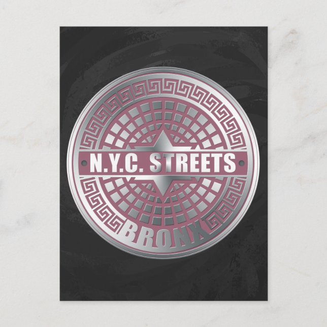 Manhole Covers Bronx Postkarte (Vorderseite)