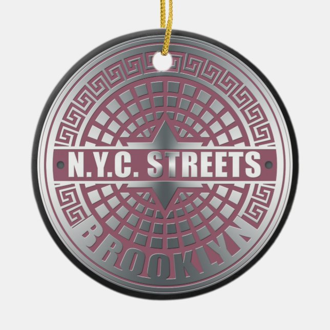 Manhole Covers Brooklyn Keramikornament (Vorne)