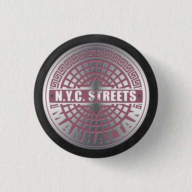 Manhole Covers Manhattan Button (Vorderseite)