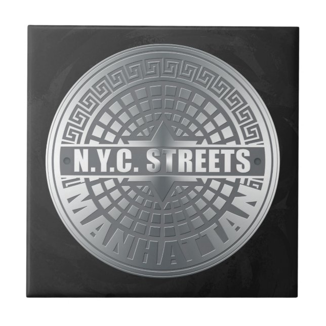 Manhole Covers Manhattan Fliese (Vorderseite)