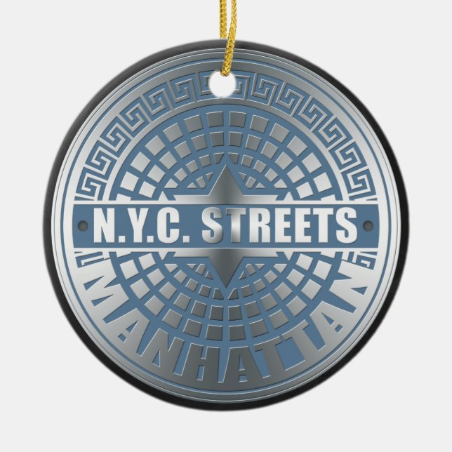 Manhole Covers Manhattan Keramikornament (Vorne)