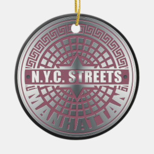 Manhole Covers Manhattan Keramikornament