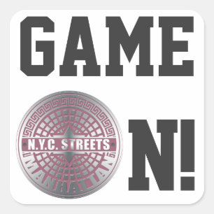 Manhole Covers Manhattan Quadratischer Aufkleber