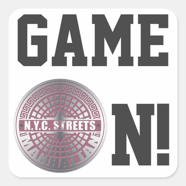 Manhole Covers Manhattan Quadratischer Aufkleber (Vorderseite)