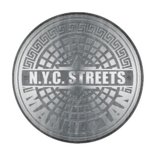 Manhole Covers Manhattan Schneidebrett