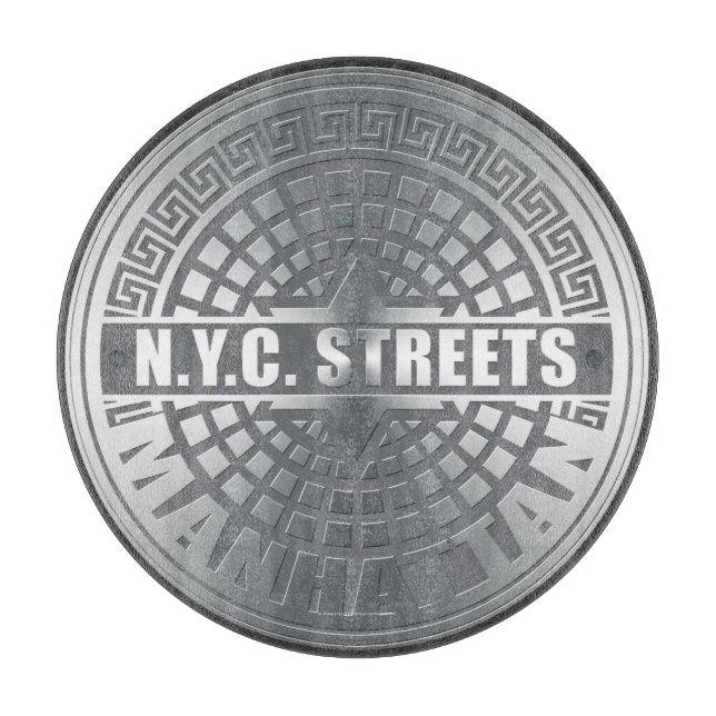 Manhole Covers Manhattan Schneidebrett (Vorderseite)