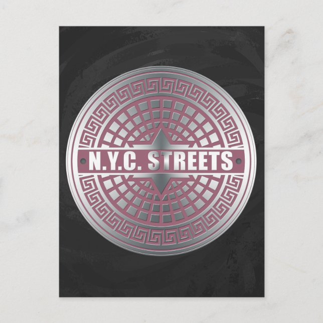 Manhole Covers NYC Postkarte (Vorderseite)