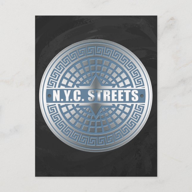 Manhole Covers NYC Postkarte (Vorderseite)