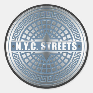Manhole Covers NYC Runder Aufkleber
