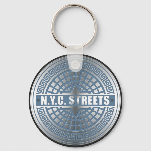 Manhole Covers NYC Schlüsselanhänger (Vorderseite)