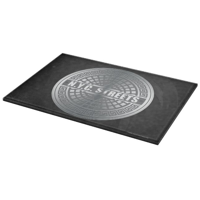 Manhole Covers NYC Schneidebrett (Ecke)