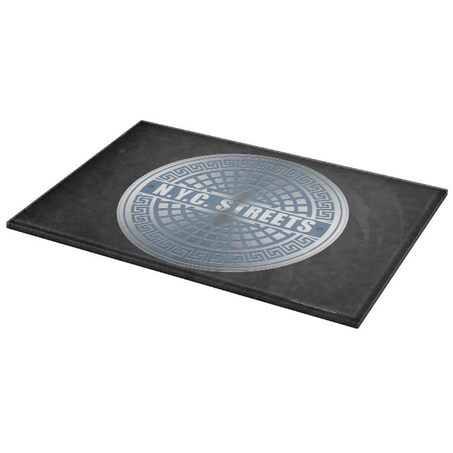 Manhole Covers NYC Schneidebrett (Ecke)