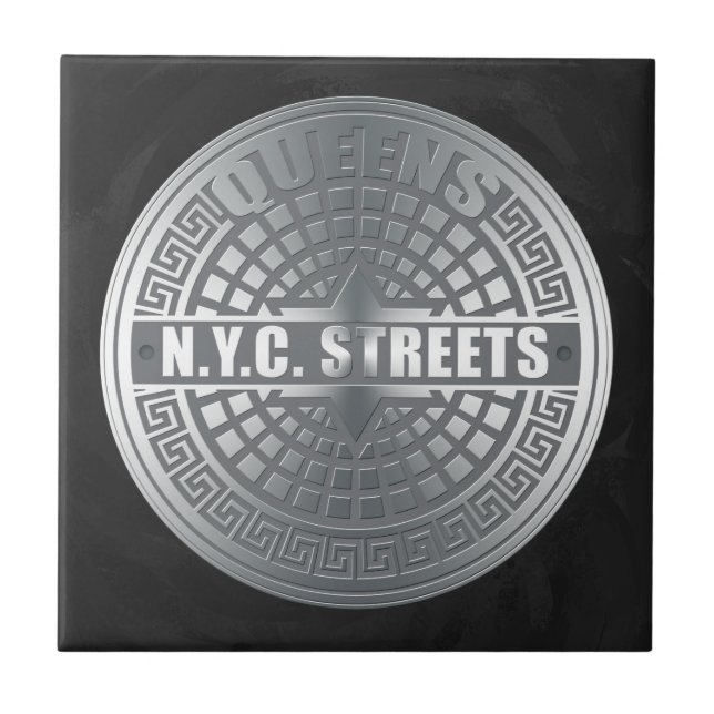 Manhole Covers Queens Fliese (Vorderseite)