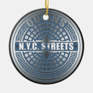 Manhole Covers Queens Keramik Ornament
