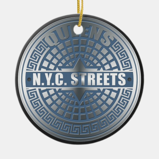 Manhole Covers Queens Keramik Ornament (Vorne)