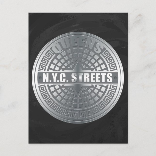 Manhole Covers Queens Postkarte (Vorderseite)