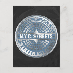 Manhole Covers Staten Island Postkarte